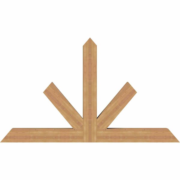 Ekena Millwork Saratoga Timber Gable Bracket, Western Red Cedar, 72"W x 42"H x 5 1/2"D x 5 1/2"F, 14/12 Pitch GBW072X42X0606SAR00SWR - main
